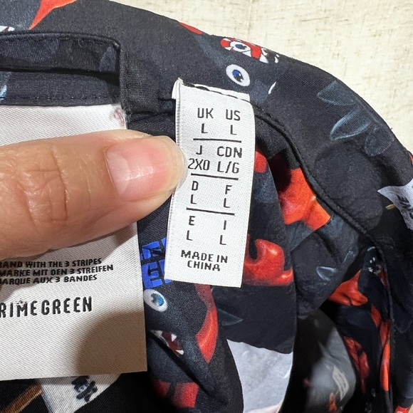 Adidas x Philip Colbert “Save The Lobster” Collaboration Button-Down Shirt Large - Picture 11 of 13